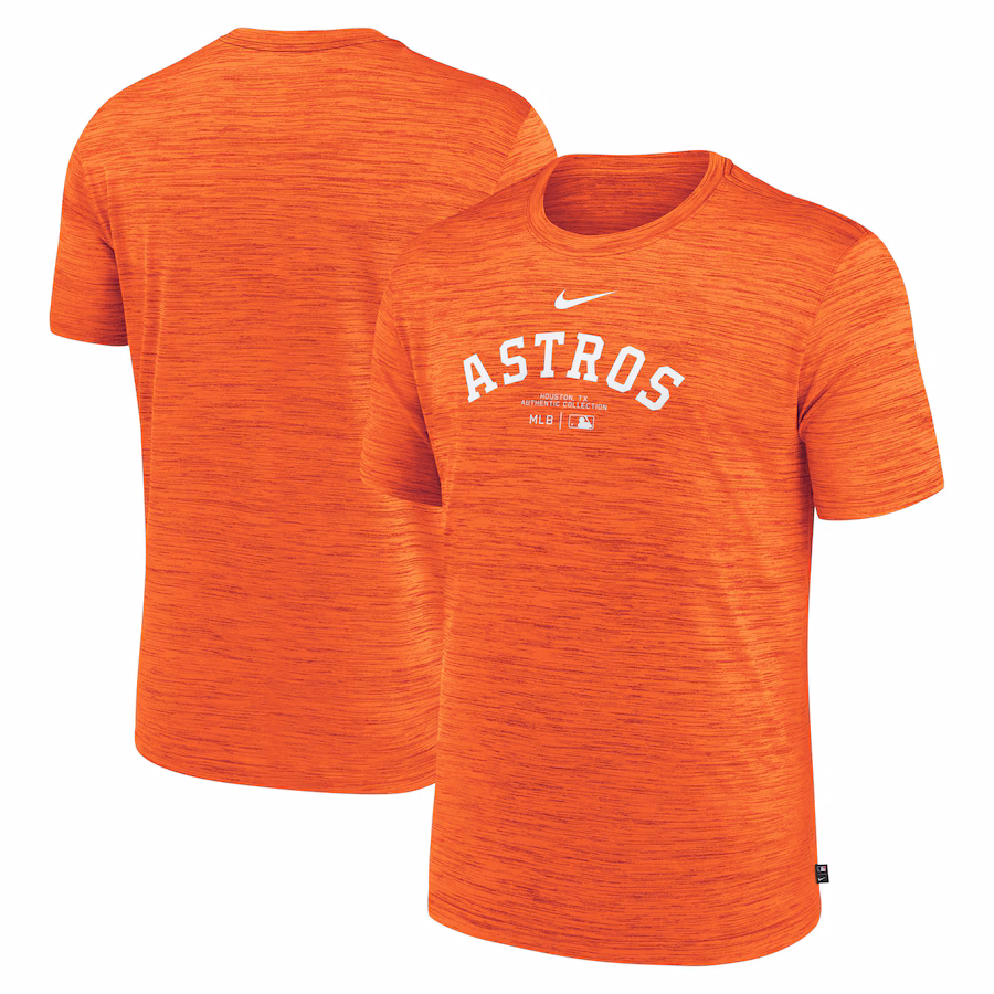 Men's Houston Astros Nike Orange Authentic Collection Velocity Performance Practice T-Shirt