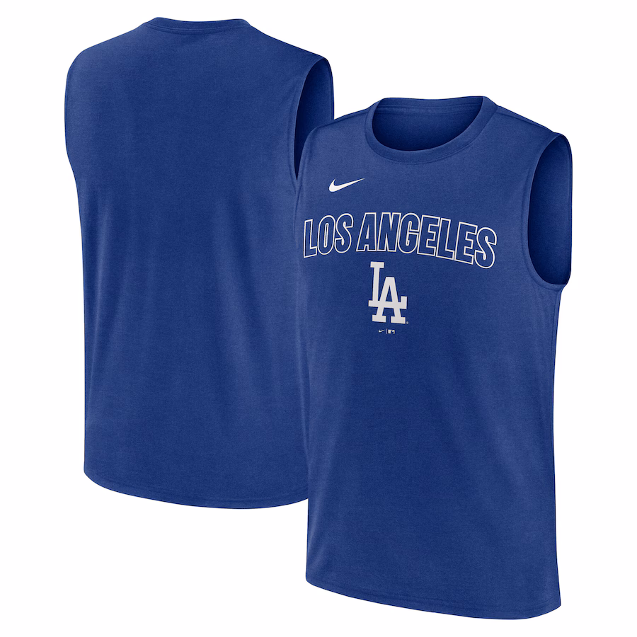 Men's Los Angeles Dodgers Nike Royal Knockout Performance Muscle Tank Top