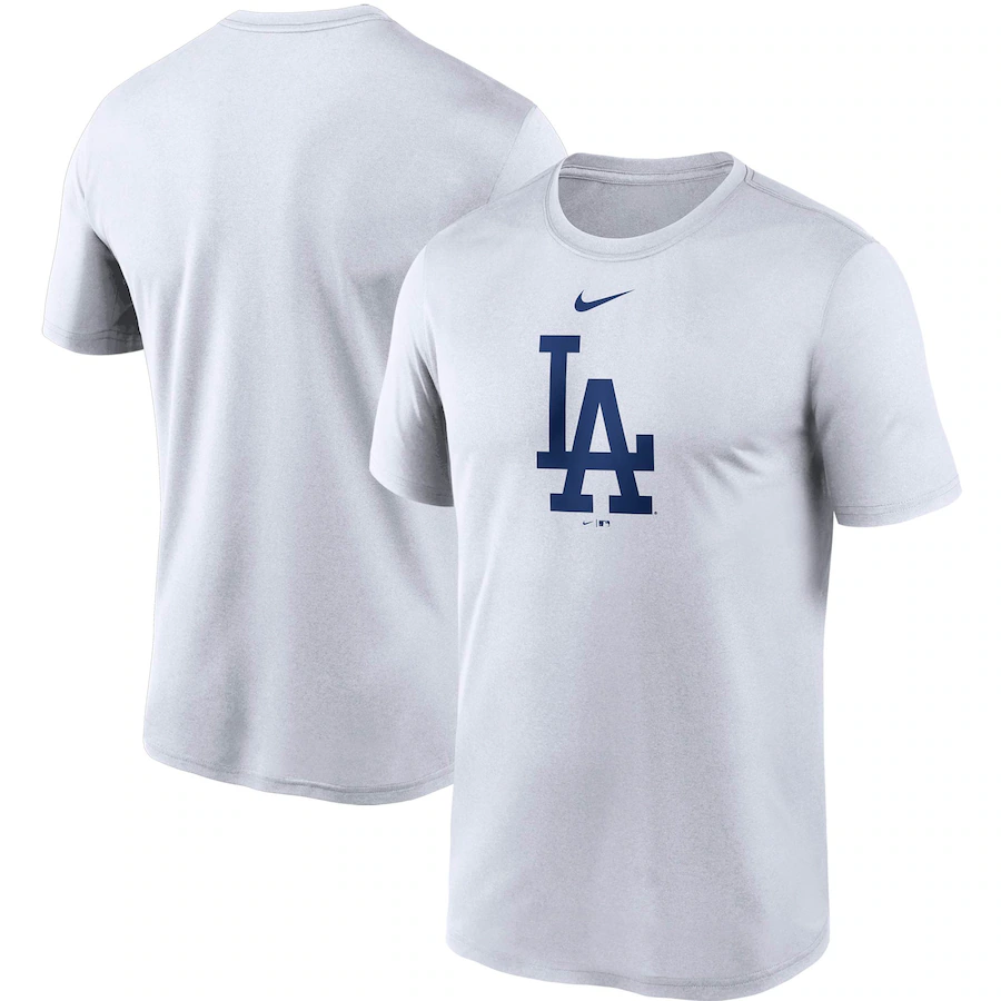 Men's Los Angeles Dodgers Nike White Large Logo Legend Performance T-Shirt