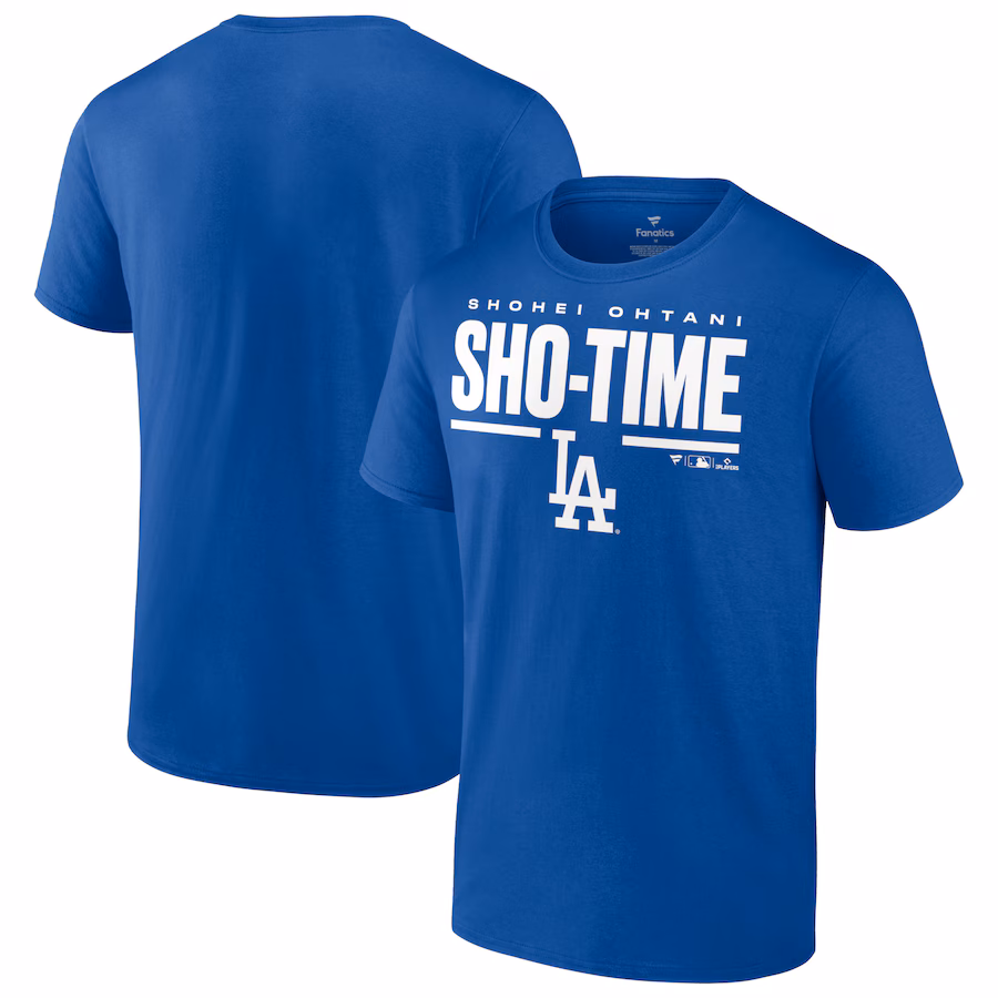 Men's Los Angeles Dodgers Shohei Ohtani Royal Sho-Time Horizontal T-Shirt