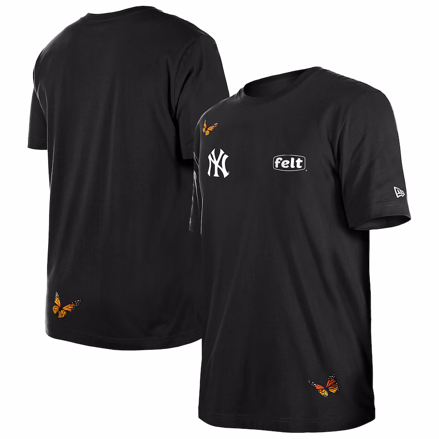 Men's New York Yankees New Era x Felt Black T-Shirt