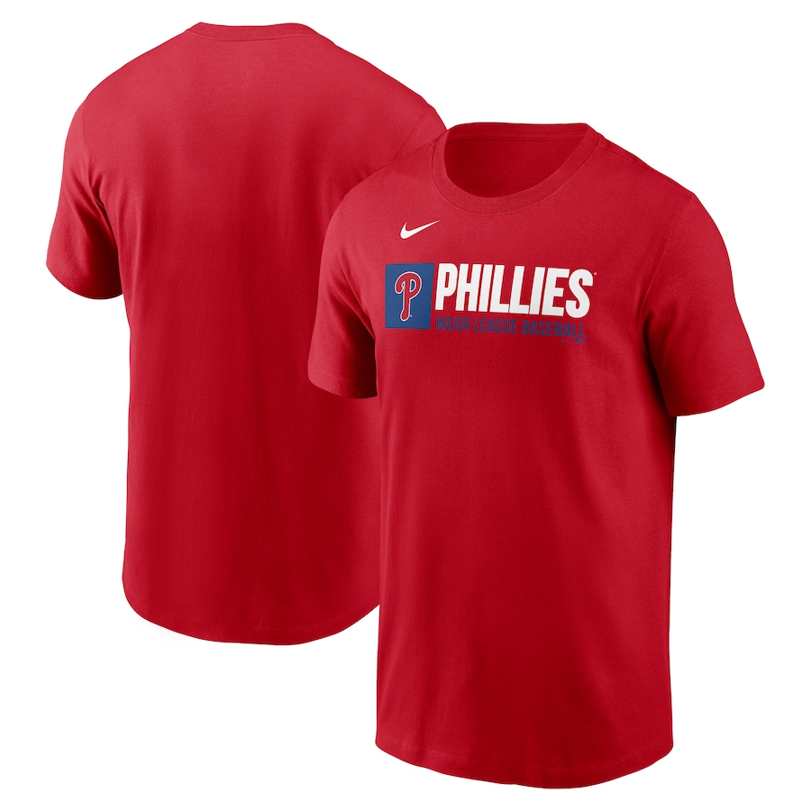Men's Philadelphia Phillies Nike Red Team Block T-Shirt