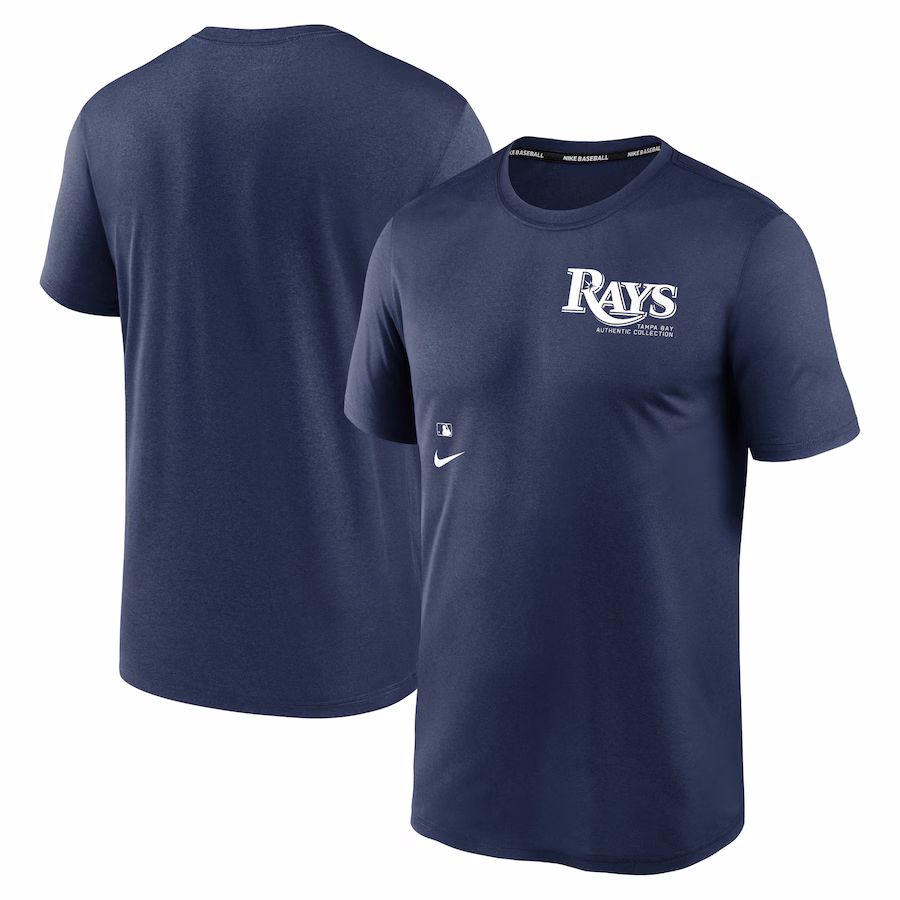 Men's Tampa Bay Rays Nike Navy Authentic Collection Early Work Tri-Blend Performance T-Shirt