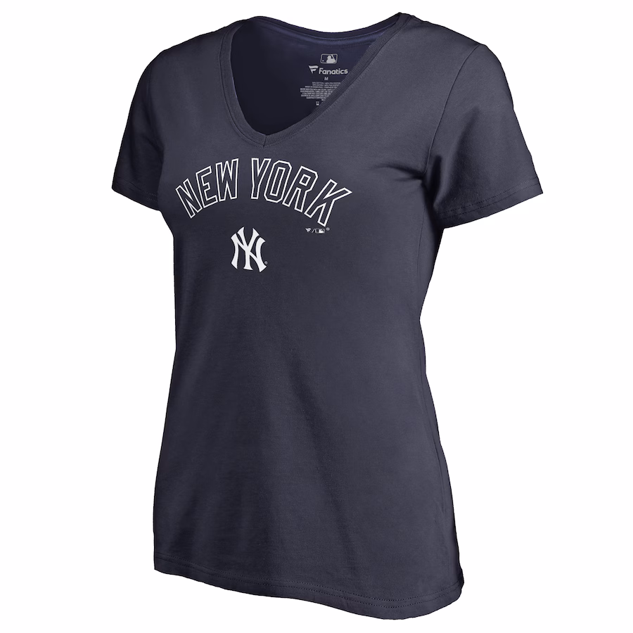 Women's New York Yankees Navy Team Lockup T-Shirt