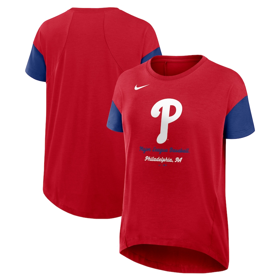 Women's Philadelphia Phillies Nike Red Flowy T-Shirt