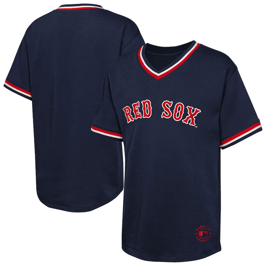 Youth Boston Red Sox Navy Relief Pitcher V-Neck T-Shirt