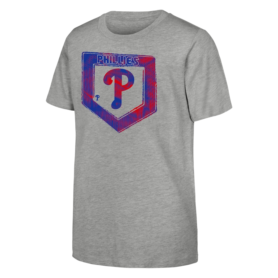 Youth Philadelphia Phillies Heather Gray Stolen Base T-Shirt
