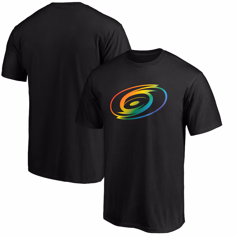 Men's Carolina Hurricanes Black Team Pride Logo T-Shirt
