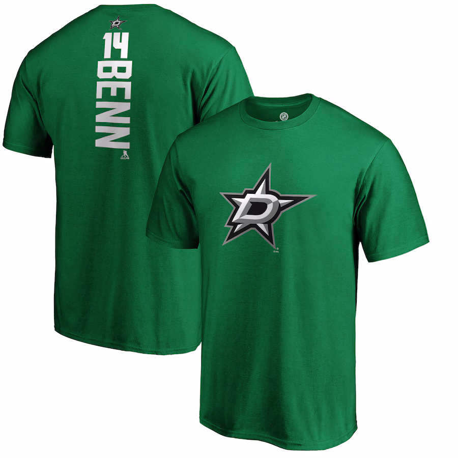 Men's Dallas Stars Jamie Benn Kelly Green Playmaker T-Shirt