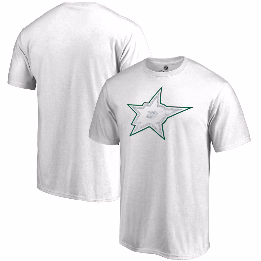 Men's Dallas Stars White WhiteOut T-Shirt