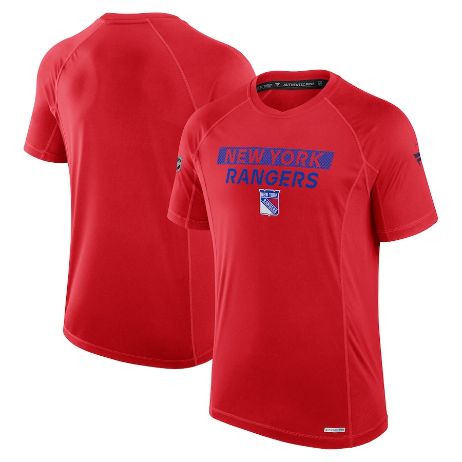 Men's New York Rangers Fanatics Red Authentic Pro Rink Tech T-Shirt