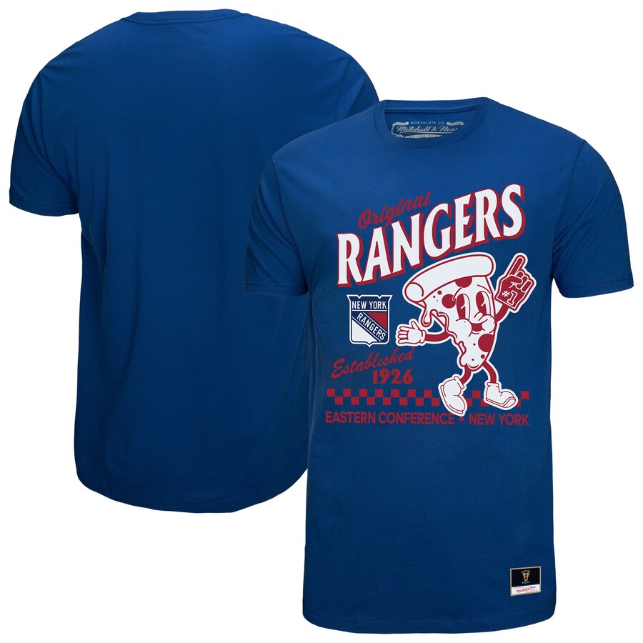 Men's New York Rangers Mitchell & Ness Blue Local Food T-Shirt