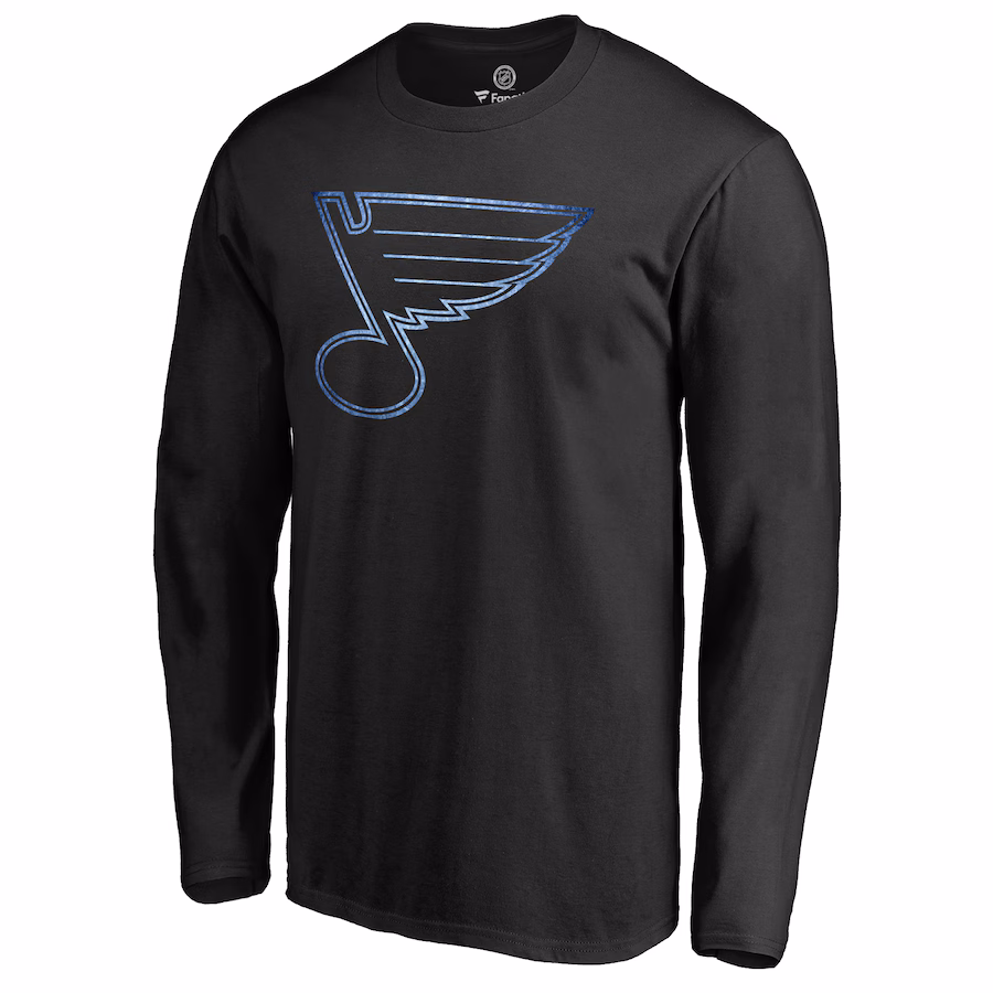 Men's St. Louis Blues Black Pond Hockey Long Sleeve T-Shirt