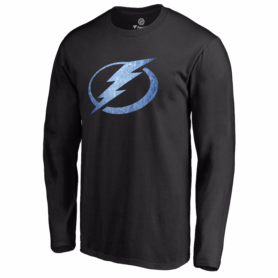 Men's Tampa Bay Lightning Black Pond Hockey Long Sleeve T-Shirt
