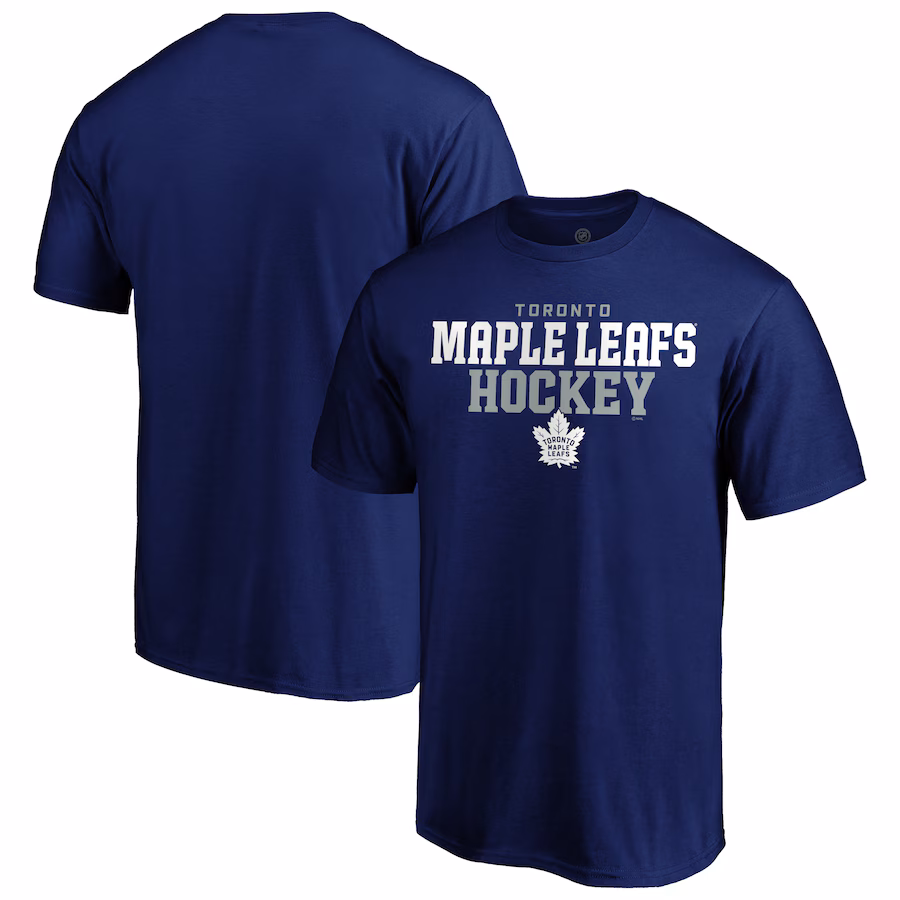 Men's Toronto Maple Leafs Navy Double Stack T-Shirt