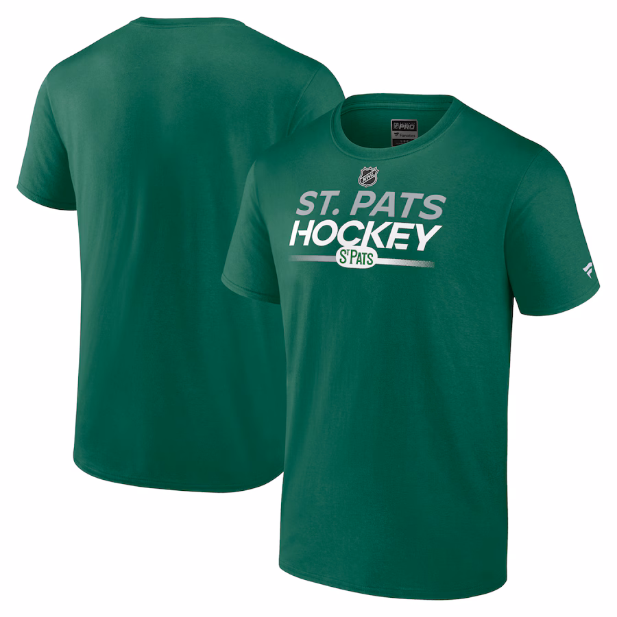 Men's Toronto St. Pats Fanatics Green Authentic Pro Wordmark T-Shirt