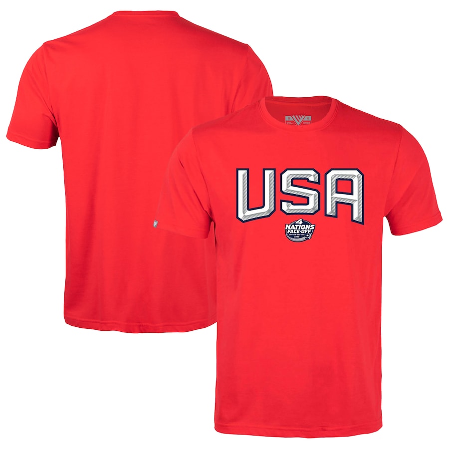 Men's USA Levelwear Red 2025 4 Nations Face-Off Richmond T-Shirt