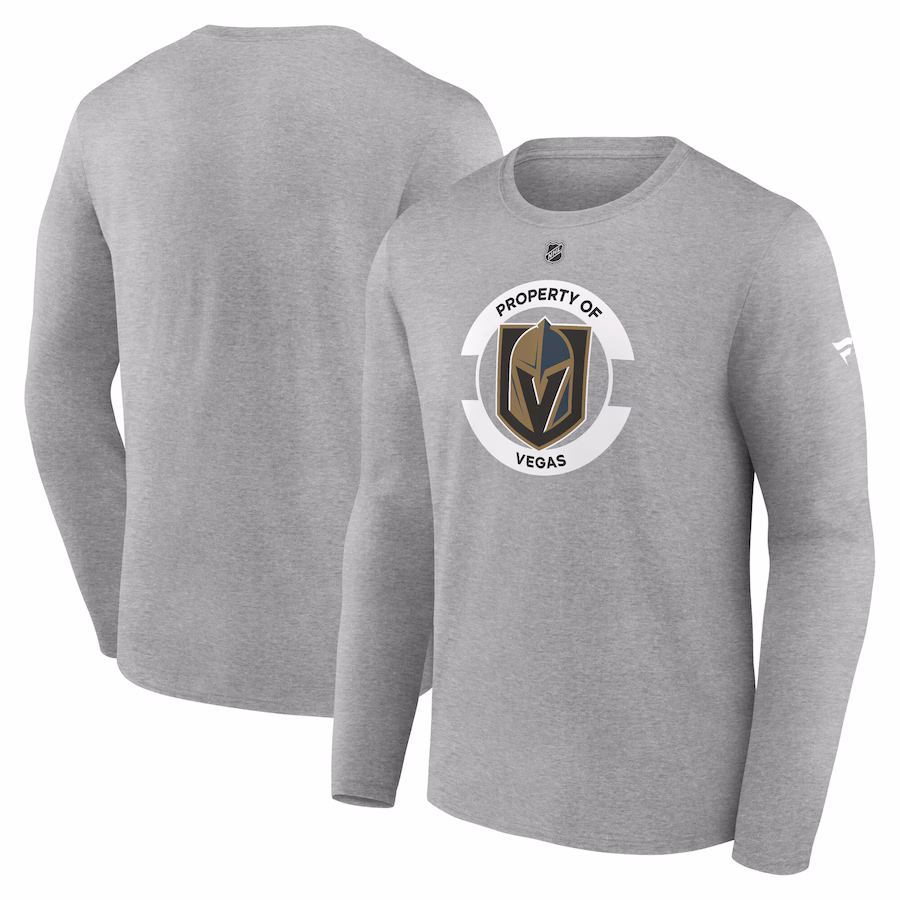Men's Vegas Golden Knights Fanatics Heather Gray Authentic Pro Core Secondary Long Sleeve T-Shirt
