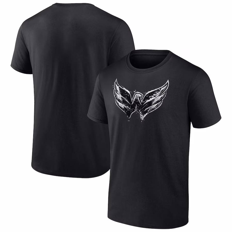 Men's Washington Capitals Black Iced Out T-Shirt