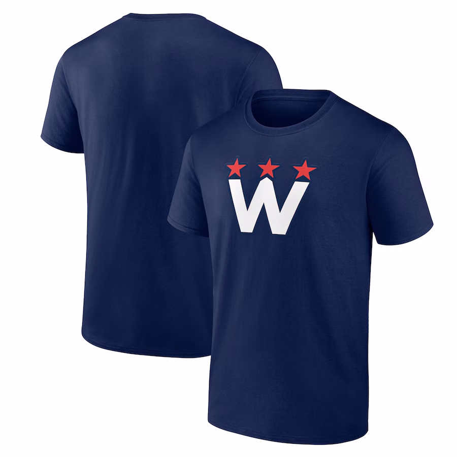 Men's Washington Capitals Navy Alternate Team Logo T-Shirt