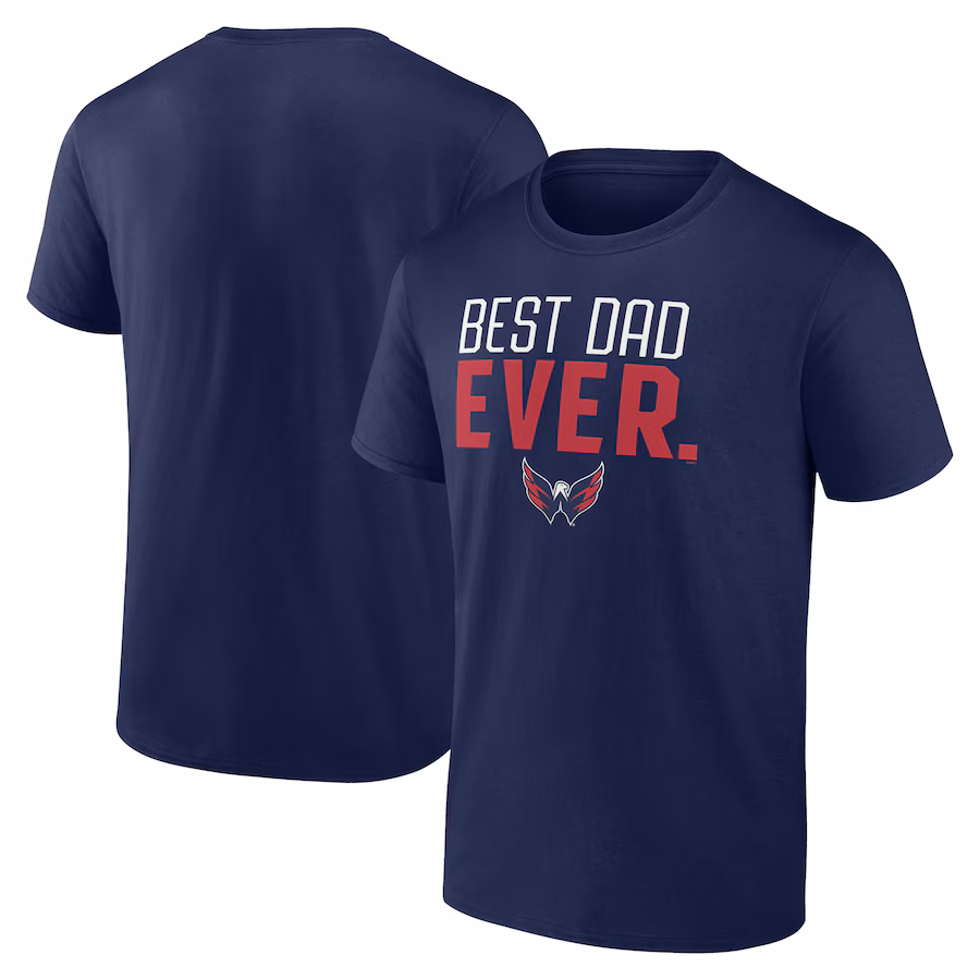 Men's Washington Capitals Navy Best Dad Ever T-Shirt