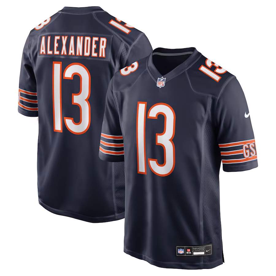 Men's Chicago Bears Maurice Alexander Nike Navy Team Game Jersey