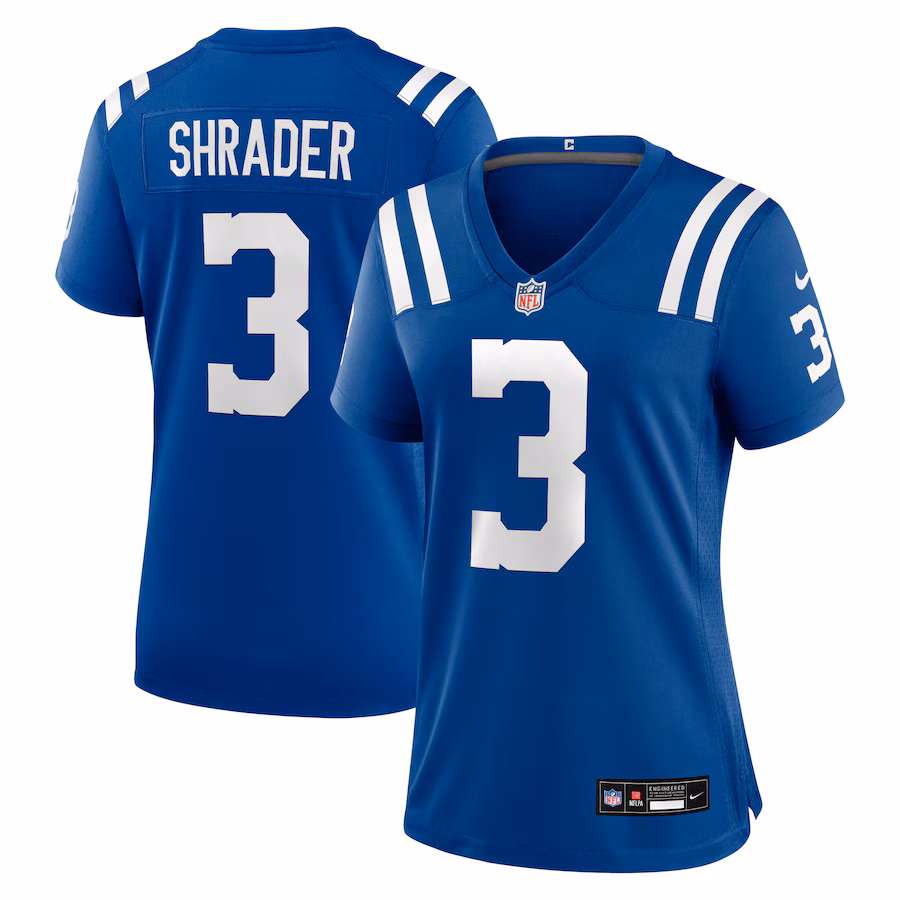 Women's Indianapolis Colts Spencer Shrader Nike Royal Team Game Jersey