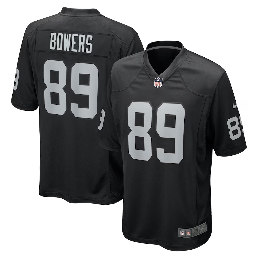 Men's Las Vegas Raiders Brock Bowers Nike Black  Player Game Jersey