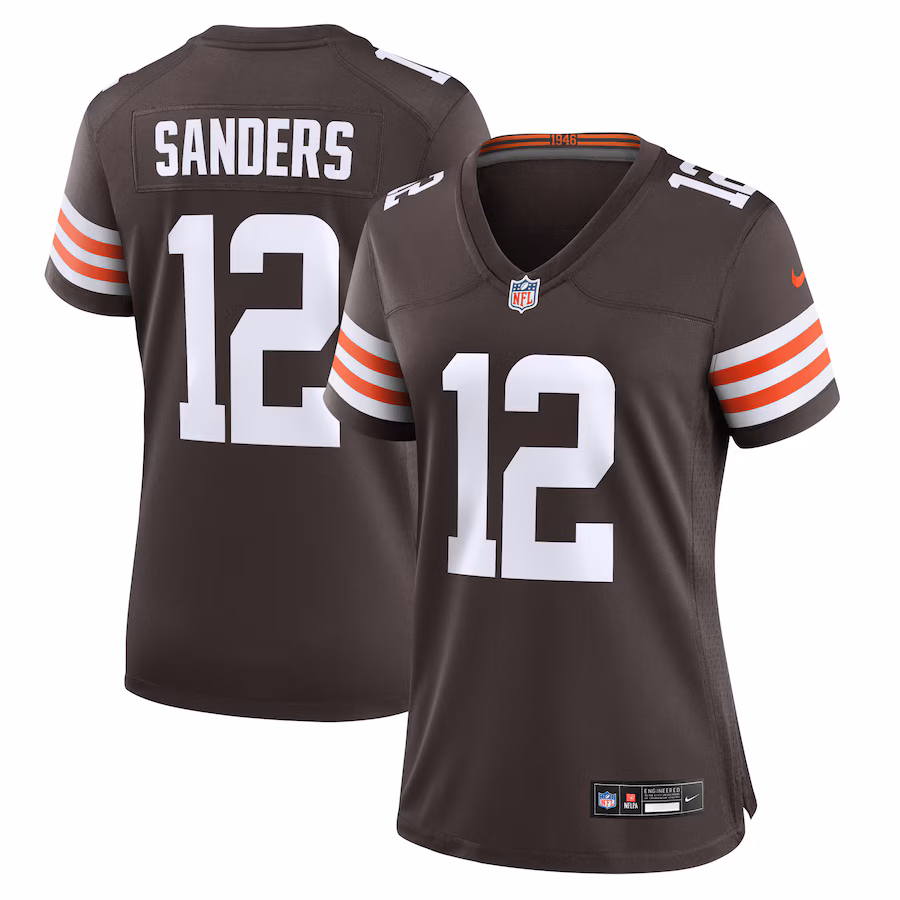 Women's Cleveland Browns Shedeur Sanders Nike Brown 2025 NFL Draft Game Jersey