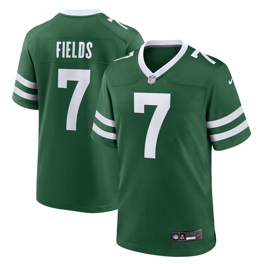 Youth New York Jets Justin Fields Nike Green Game Jersey