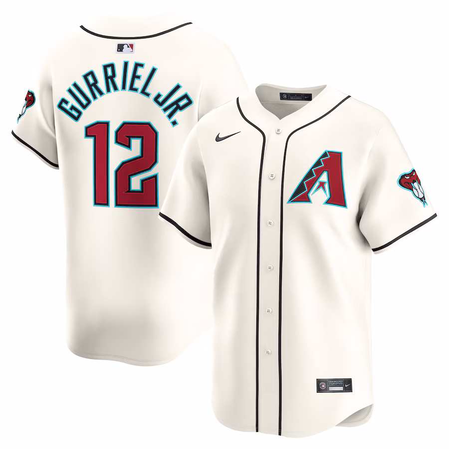 Men's Arizona Diamondbacks Lourdes Gurriel Jr. Nike Cream Home Limited Player Jersey