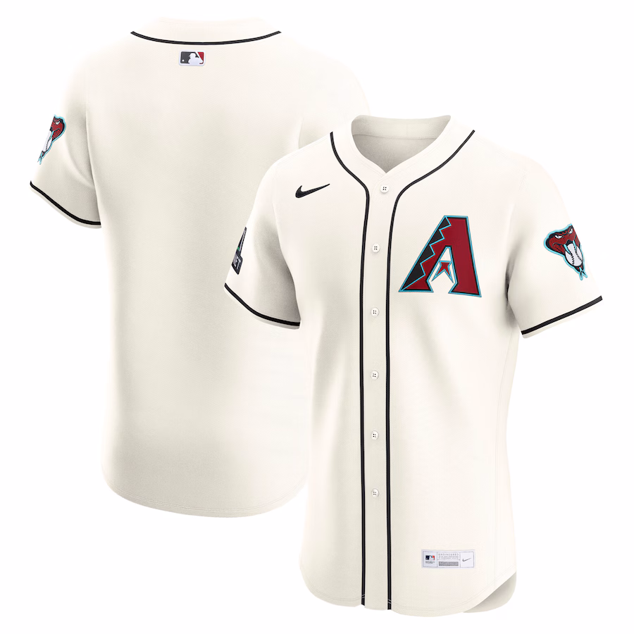 Men's Arizona Diamondbacks Nike Cream Home Elite Jersey