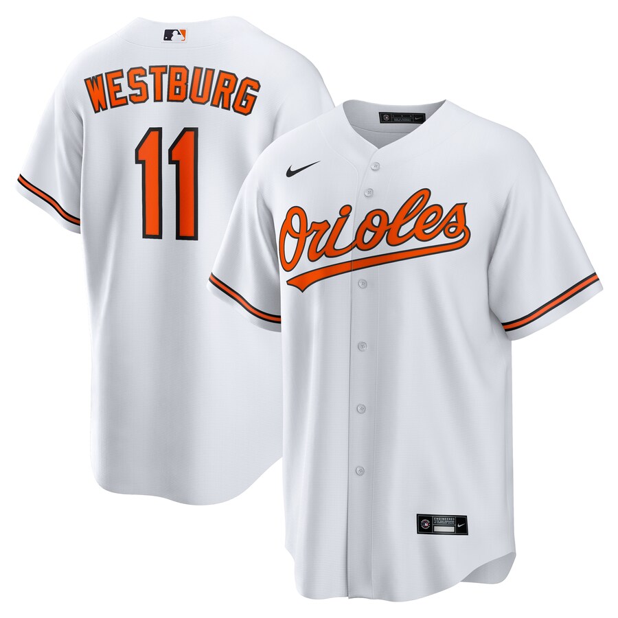 Men's Baltimore Orioles Jordan Westburg Nike White Home Replica Jersey
