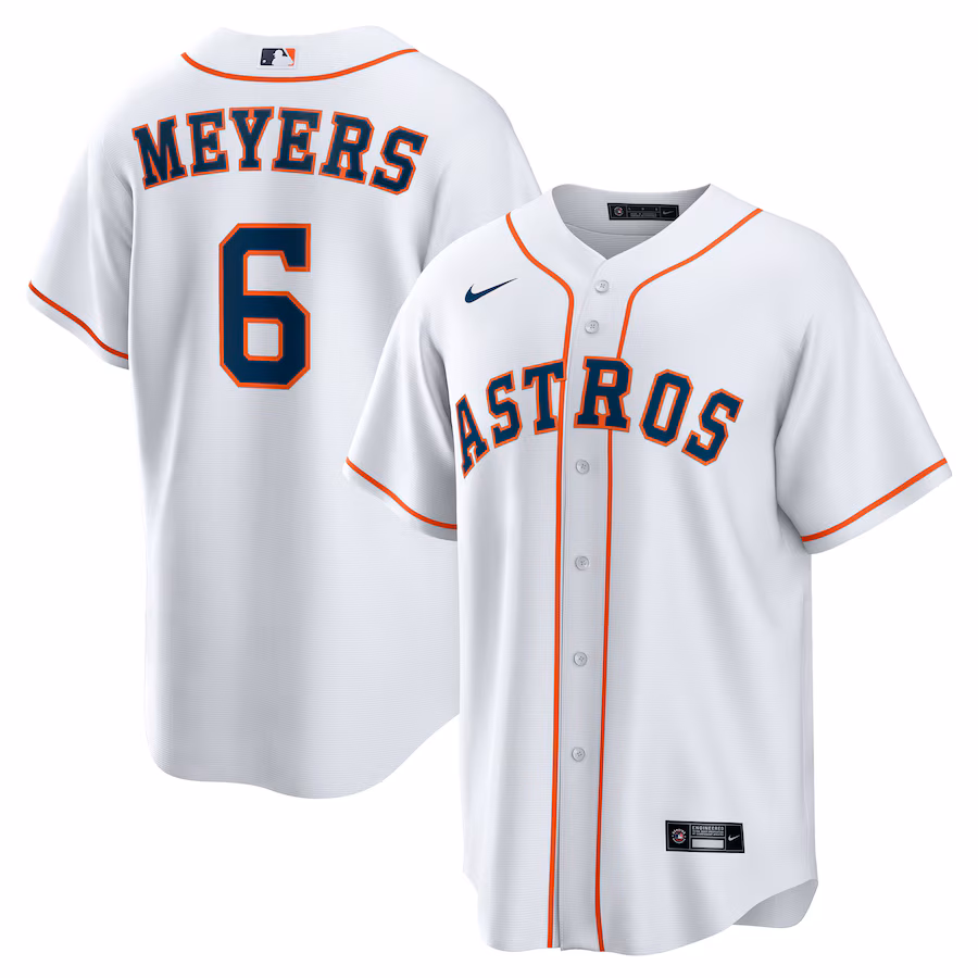 Men's Houston Astros Jake Meyers Nike White Home Replica Jersey