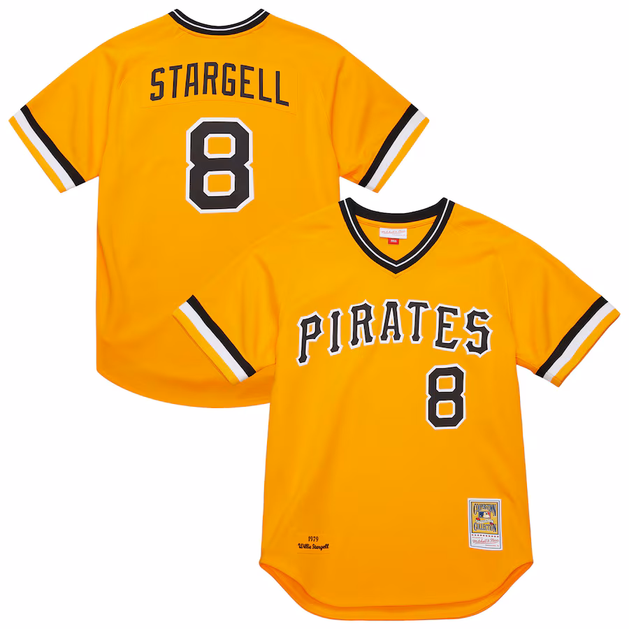 Men's Pittsburgh Pirates Willie Stargell Mitchell & Ness Gold 1979 Throwback Authentic Jersey