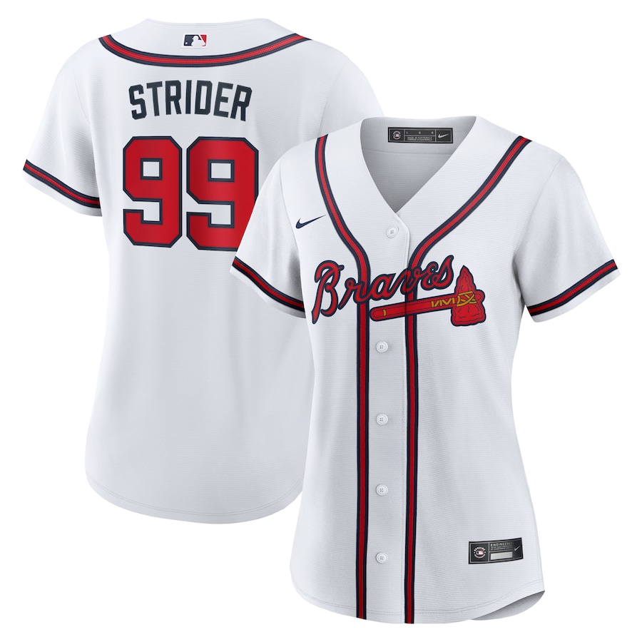 Women's Atlanta Braves Spencer Strider Nike White Home Replica Jersey
