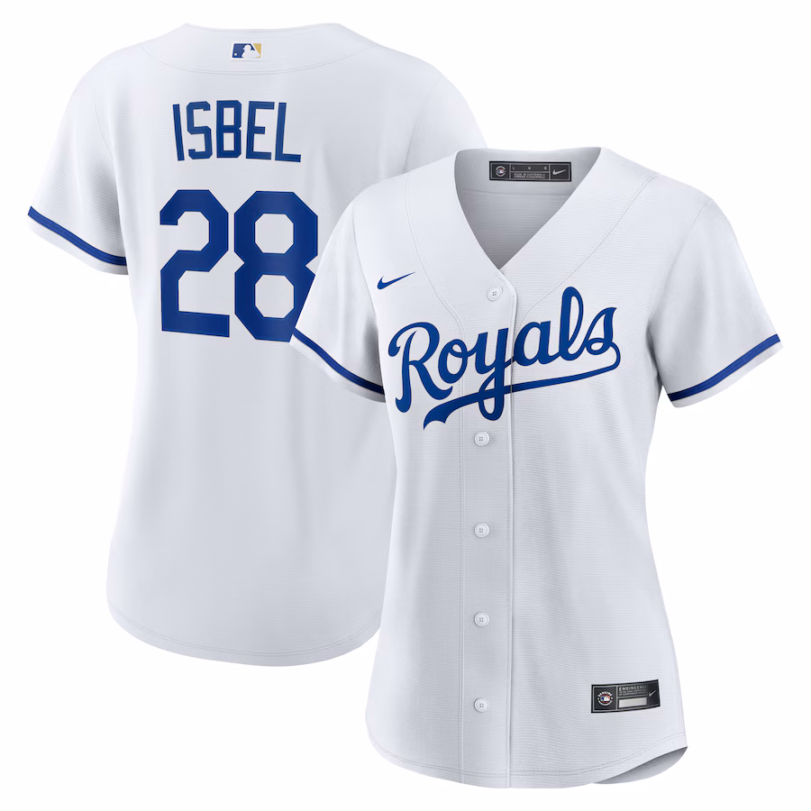 Women's Kansas City Royals Kyle Isbel Nike White Home Replica Jersey