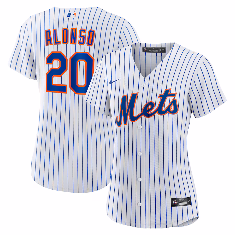 Women's New York Mets Pete Alonso Nike White Home Replica Jersey