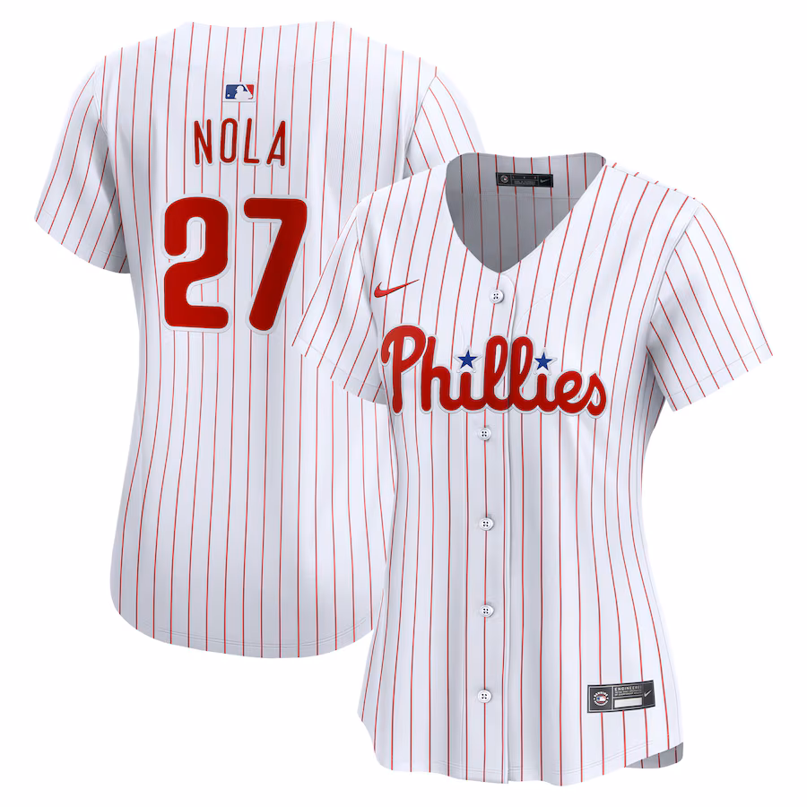 Women's Philadelphia Phillies Aaron Nola Nike White Home Limited Jersey