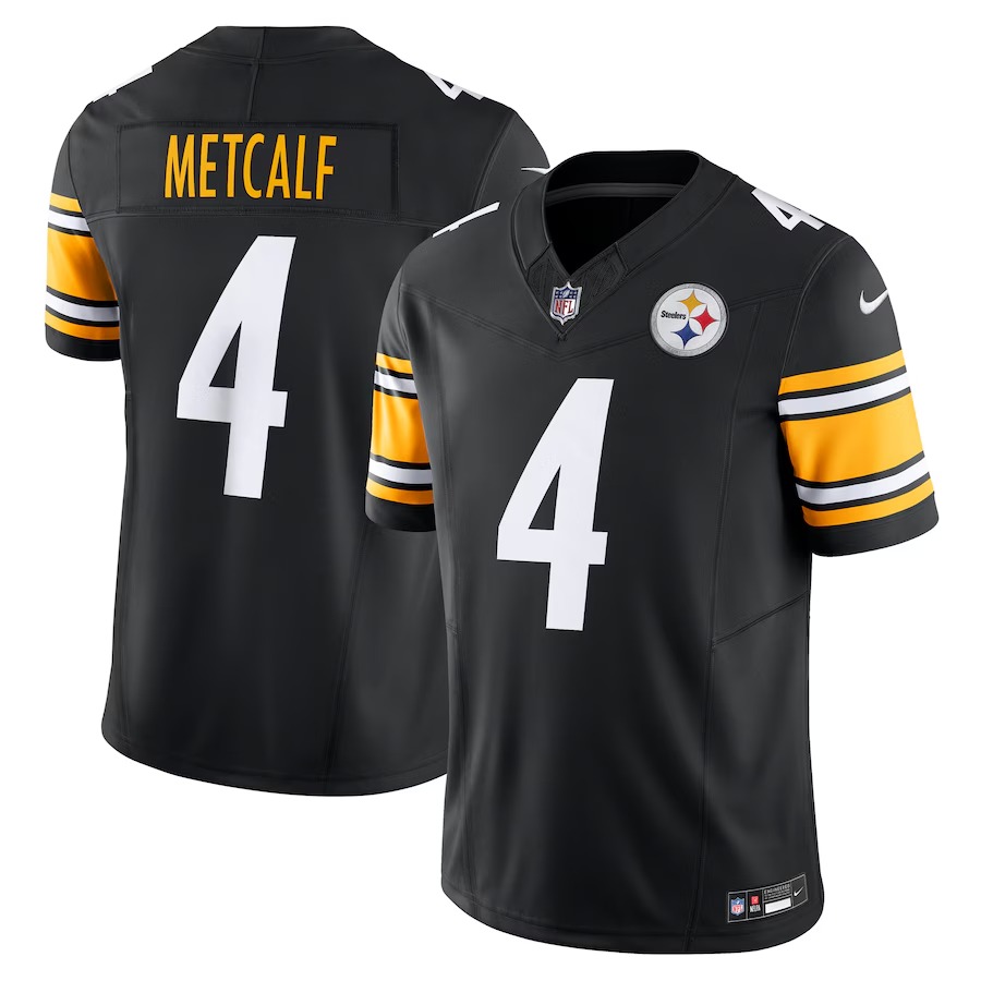 Men's Pittsburgh Steelers DK Metcalf Nike Black Team Vapor F.U.S.E. Limited Jersey