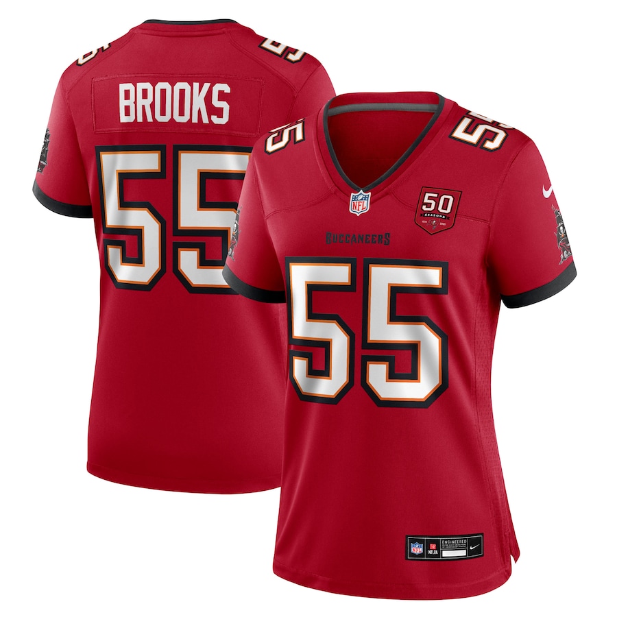 Women's Tampa Bay Buccaneers Derrick Brooks Nike Red 50th Anniversary Game Jersey