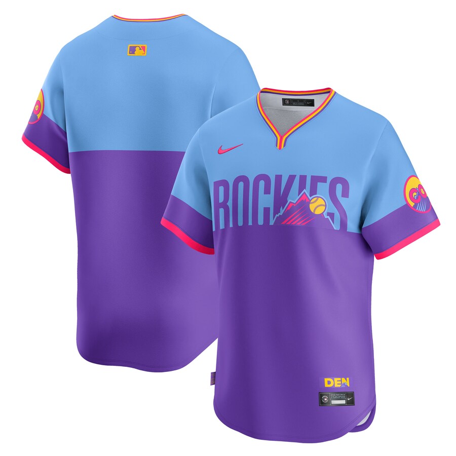 Men's Colorado Rockies Nike Purple/Light Blue 2025 City Connect Limited Jersey