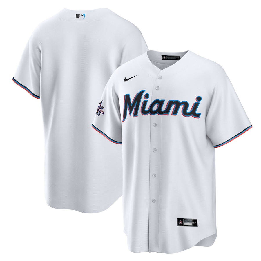 Men's Miami Marlins Nike White 2025 MLB All-Star Game Home Replica Jersey