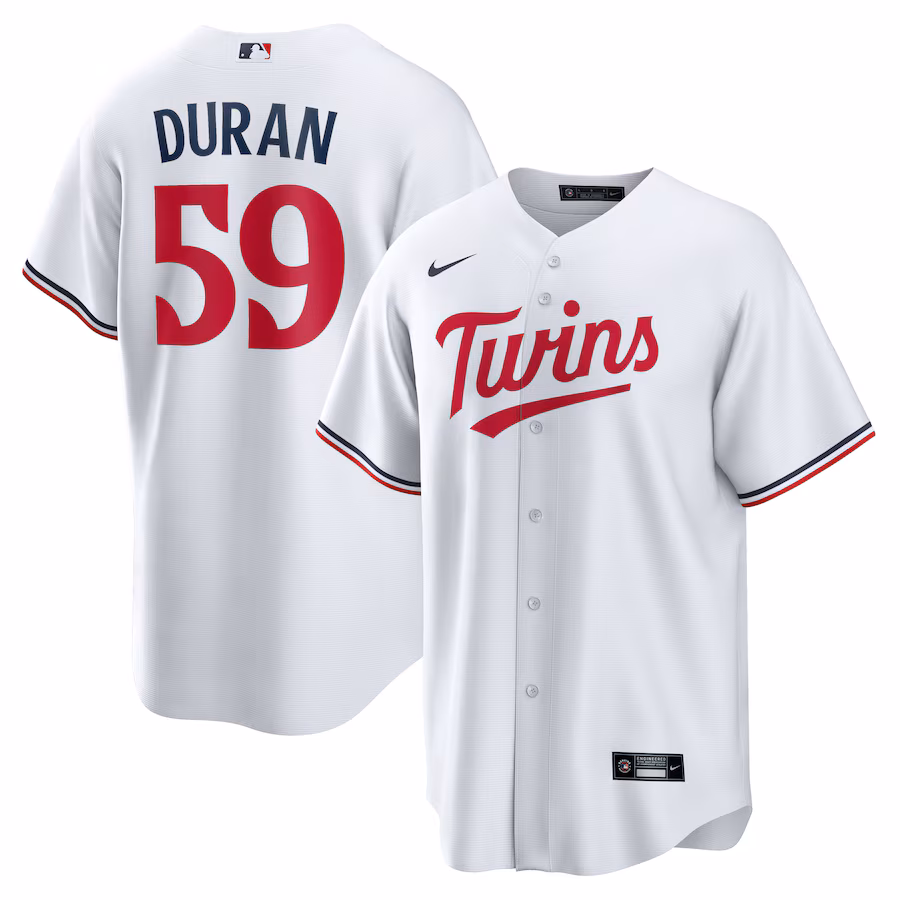 Men's Minnesota Twins Jhoan Duran Nike White Home Replica Jersey