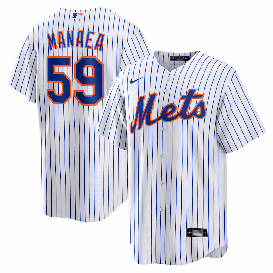 Men's New York Mets Sean Manaea Nike White Home Replica Jersey