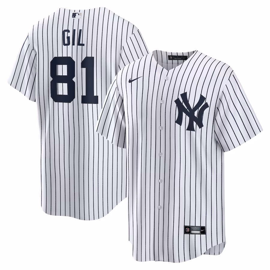 Men's New York Yankees Luis Gil Nike White Home Replica Jersey