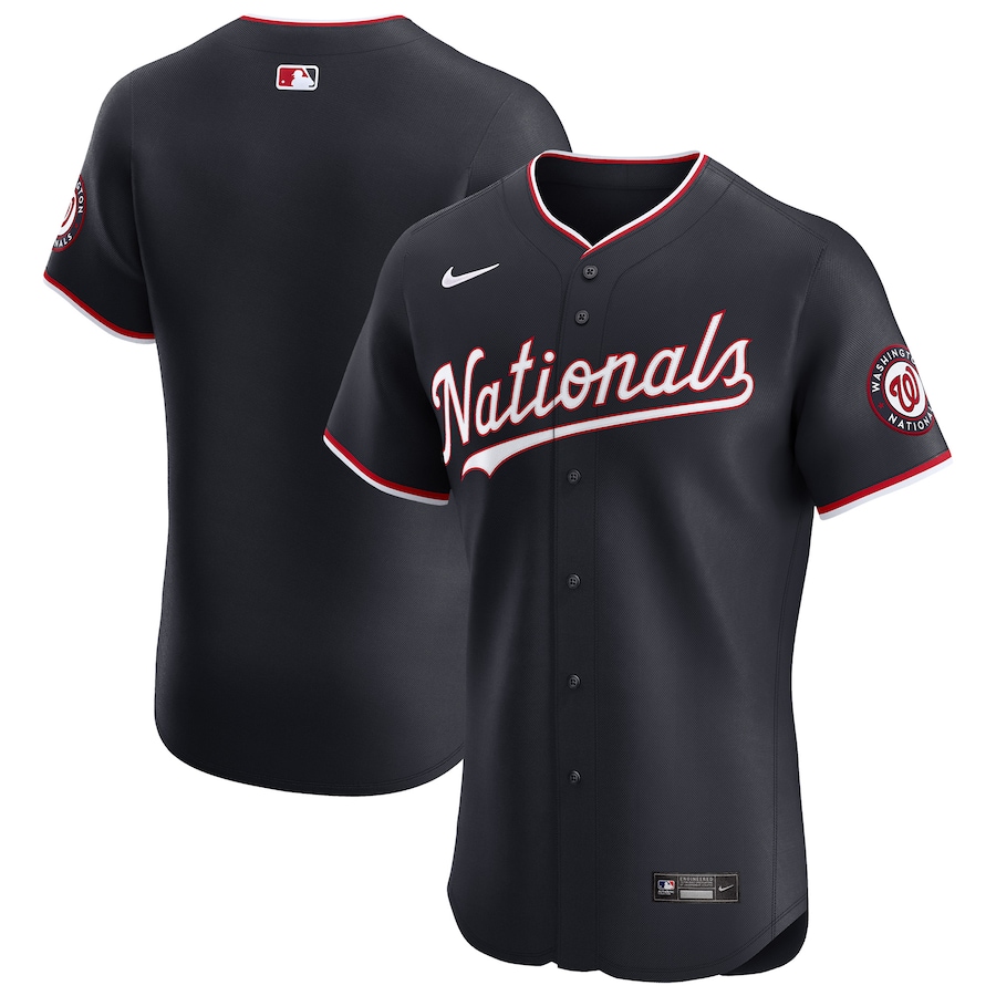 Men's Washington Nationals Nike Navy Alternate Vapor Premier Elite Patch Jersey