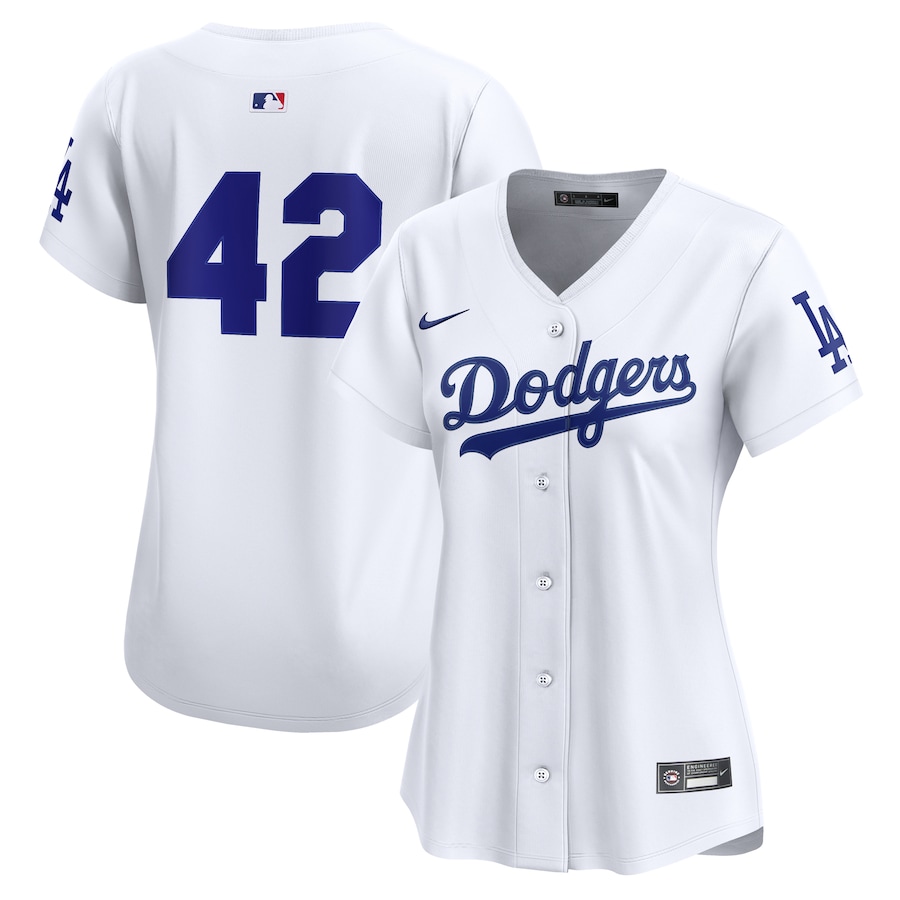 Women's Los Angeles Dodgers Nike White Home 2025 Jackie Robinson Day Limited Jersey