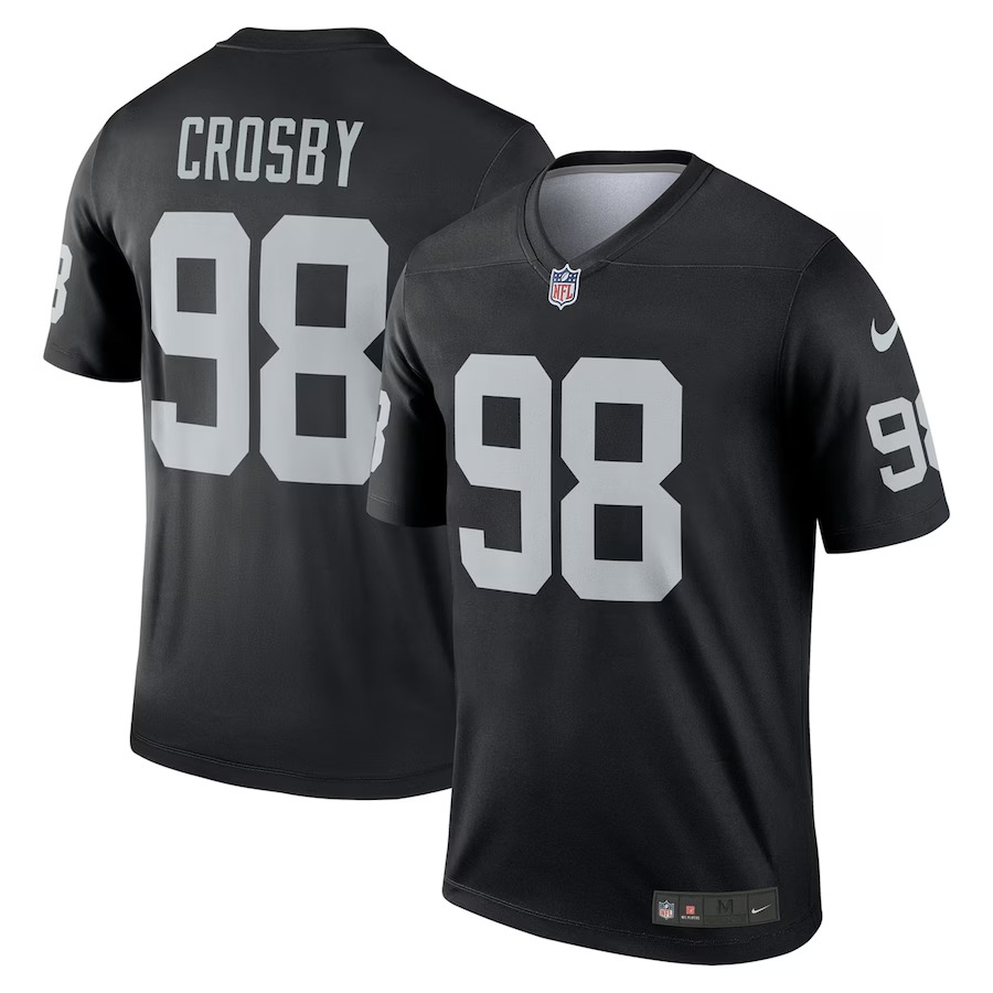 Men's Las Vegas Raiders Maxx Crosby Nike Black Legend Player Performance Top