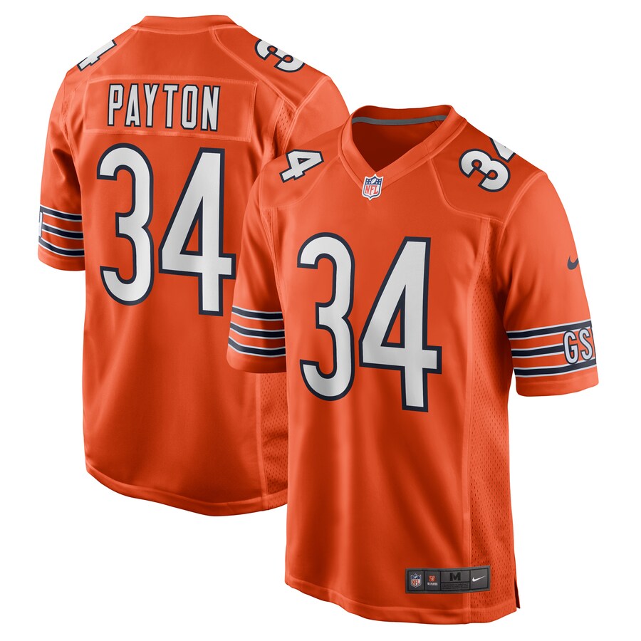 Men's Chicago Bears Walter Payton Nike Orange Retired Player Alternate Game Jersey